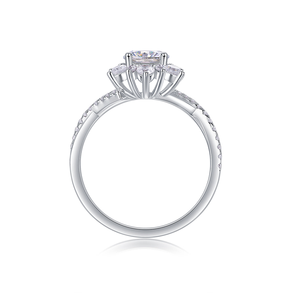 Luxury 1CT Moissanite Hidden Poetry Ring – S925 Silver