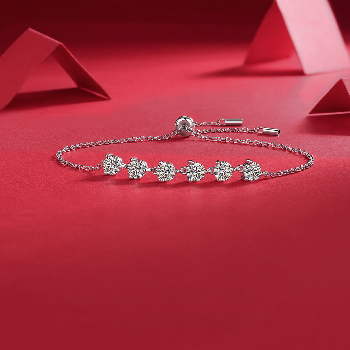 Moissanite Bracelet (S925 Silver, Platinum Plated)