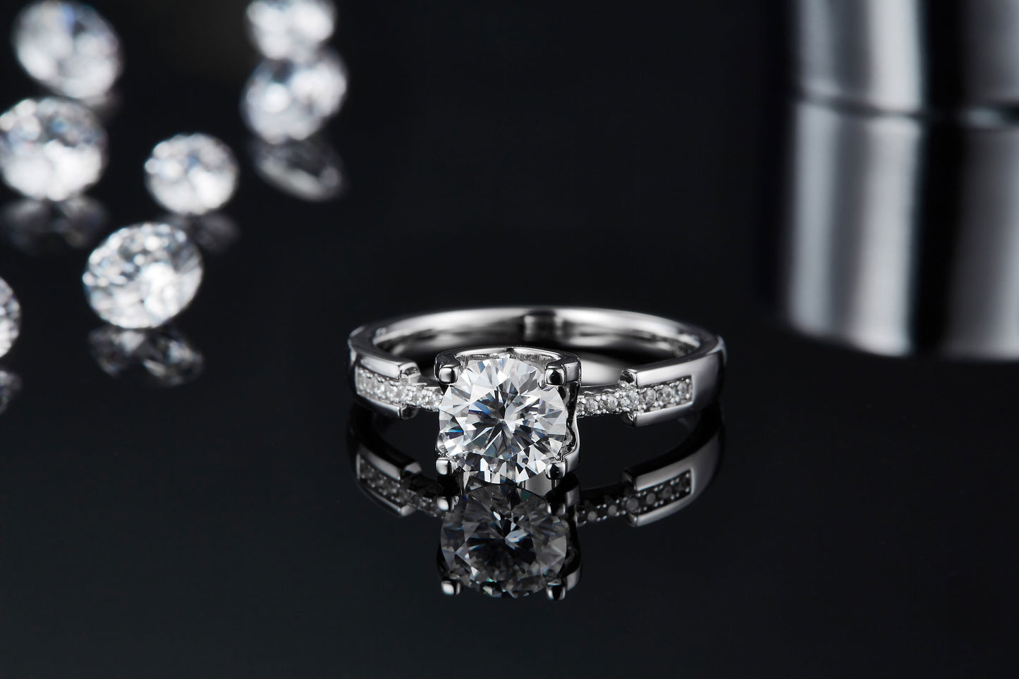 Luxury 1CT Shield Moissanite Ring – S925 Silver