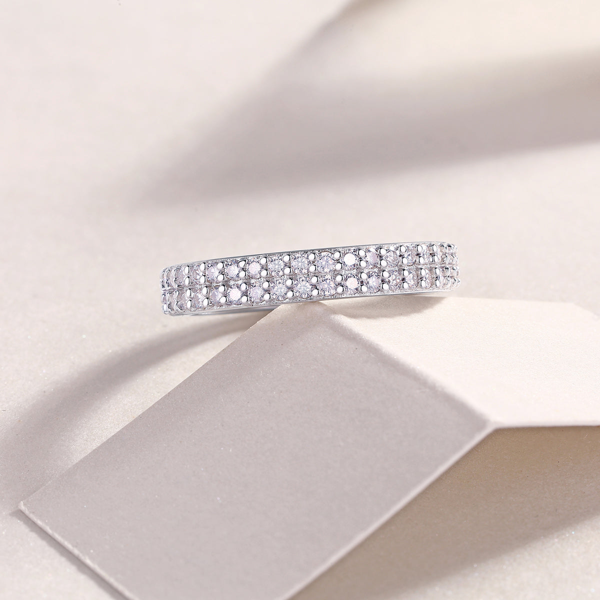 Luxury Starlight Moissanite Ring – S925 Silver