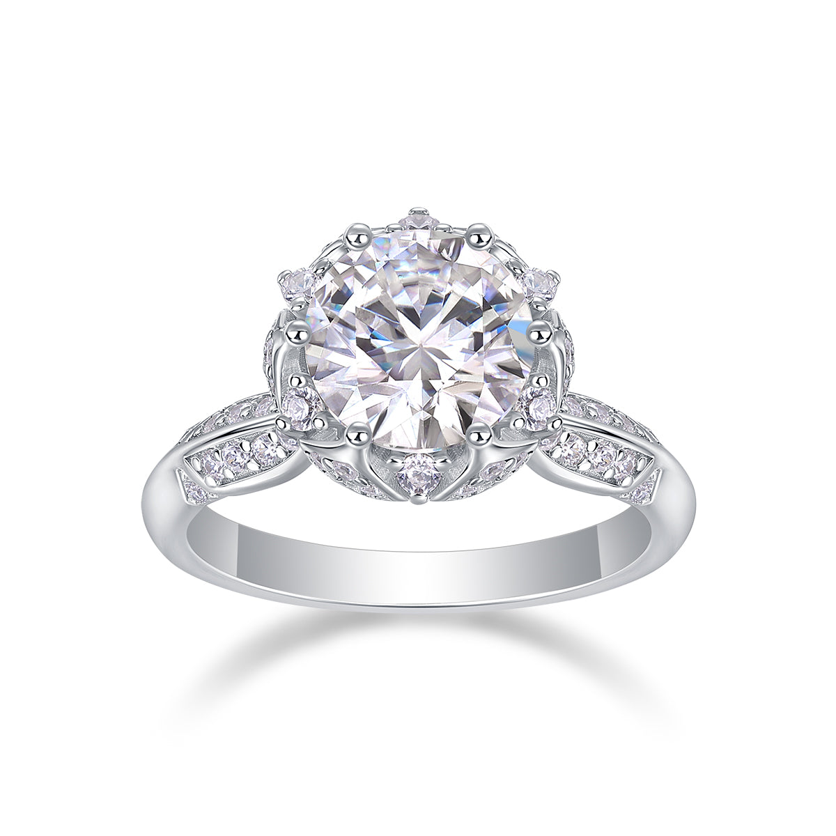 Luxury 2CT Moissanite Ring – S925 Silver