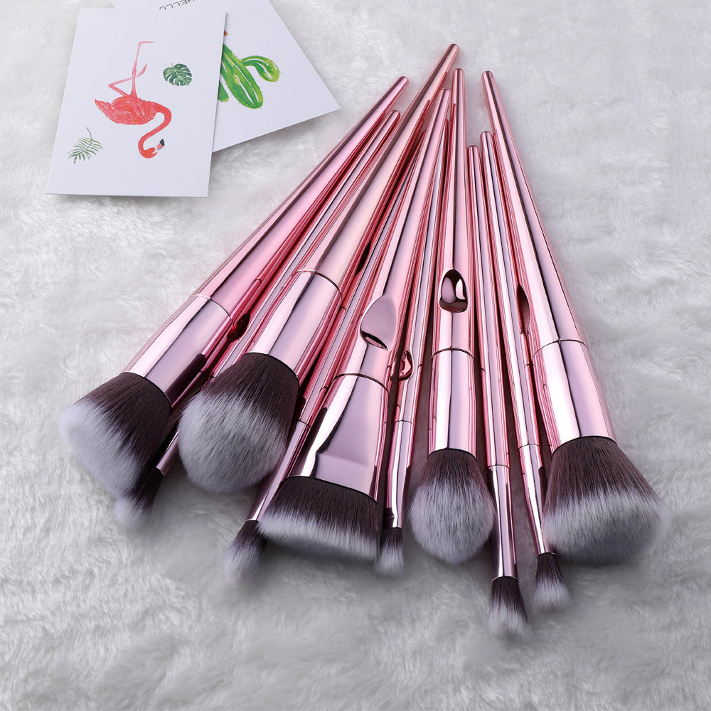 Pink makeup brush set makeup kit 10 pc set soft brushes set