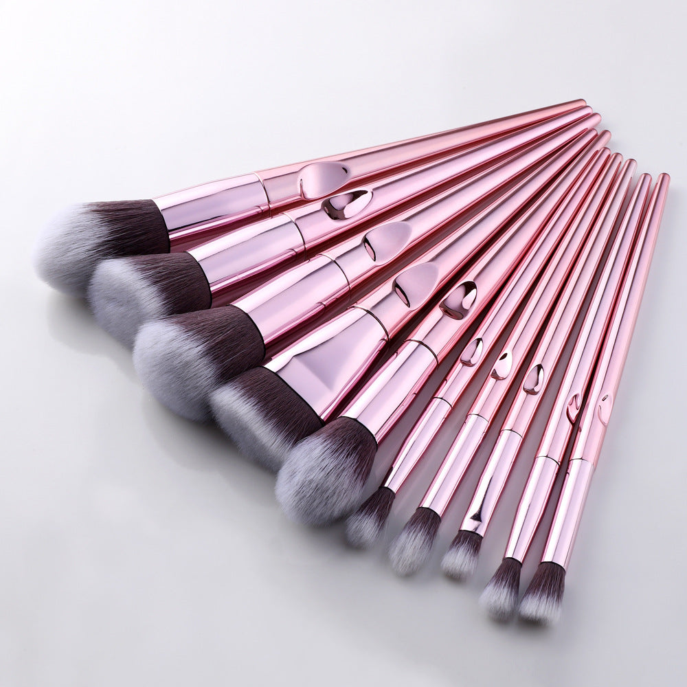 Pink makeup brush set makeup kit 10 pc set soft brushes set