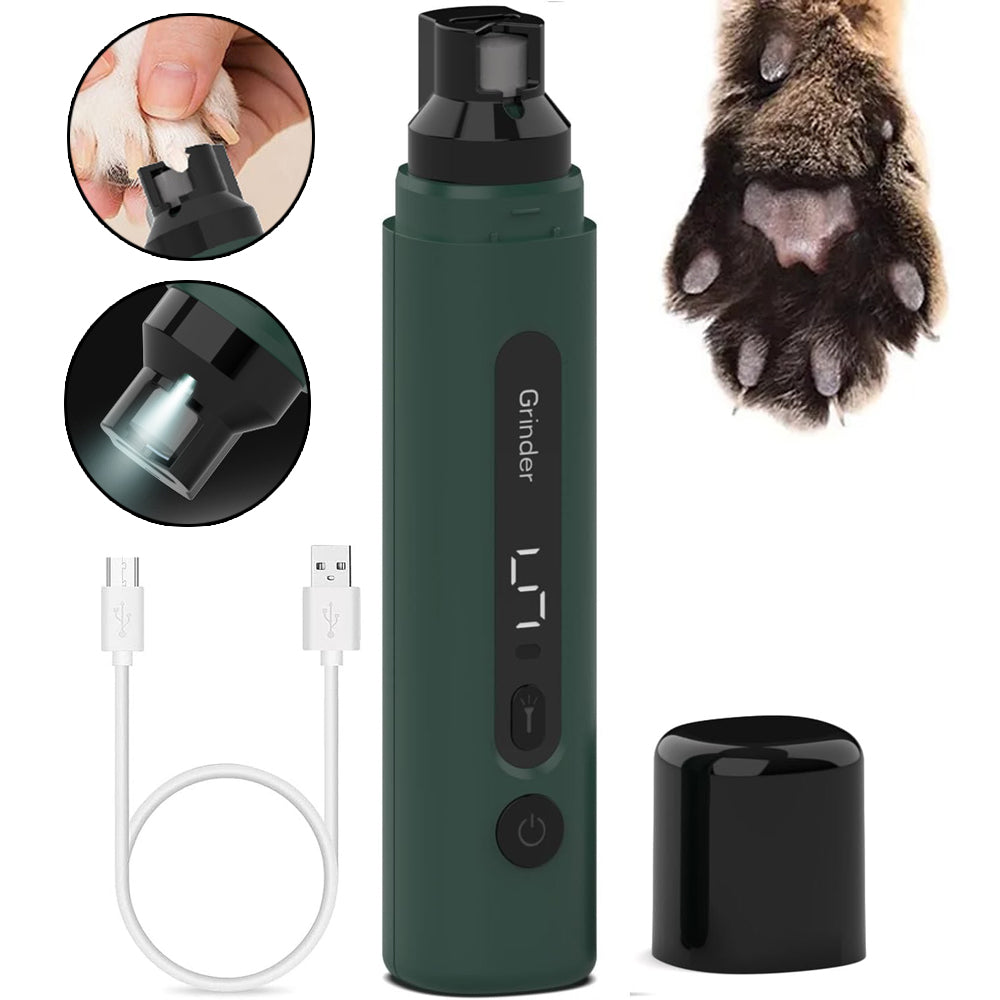 Electric Dog & Cat Nail Grinder – Rechargeable, Super Quiet 5-Speed Pet Nail Trimmer for Small, Medium & Large Pets