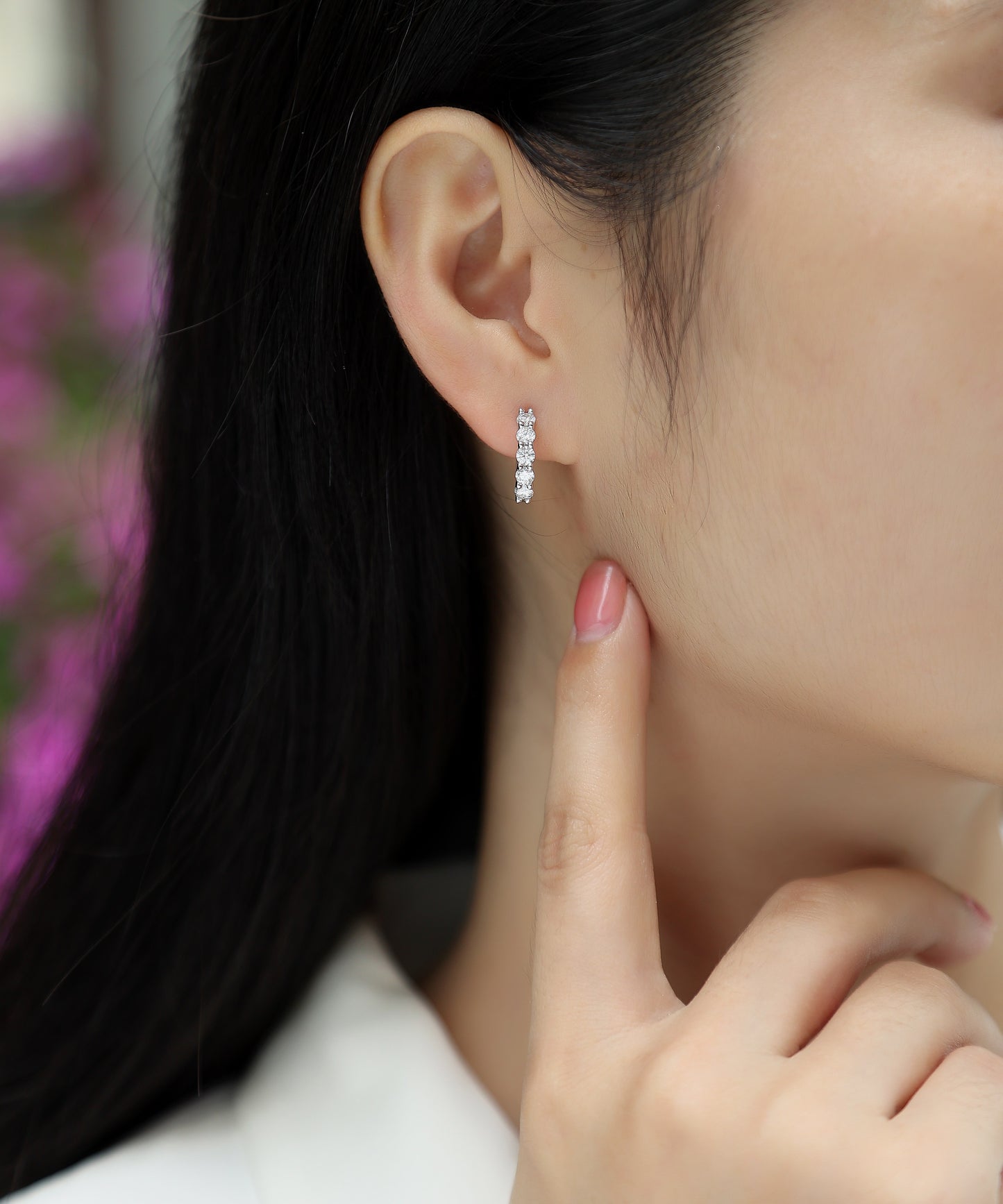 Luxury 0.1CT Moissanite Stud Earrings – S925 Silver