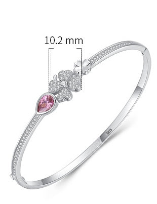 S925 Sterling Silver Four-Leaf Clover Bracelet for Women