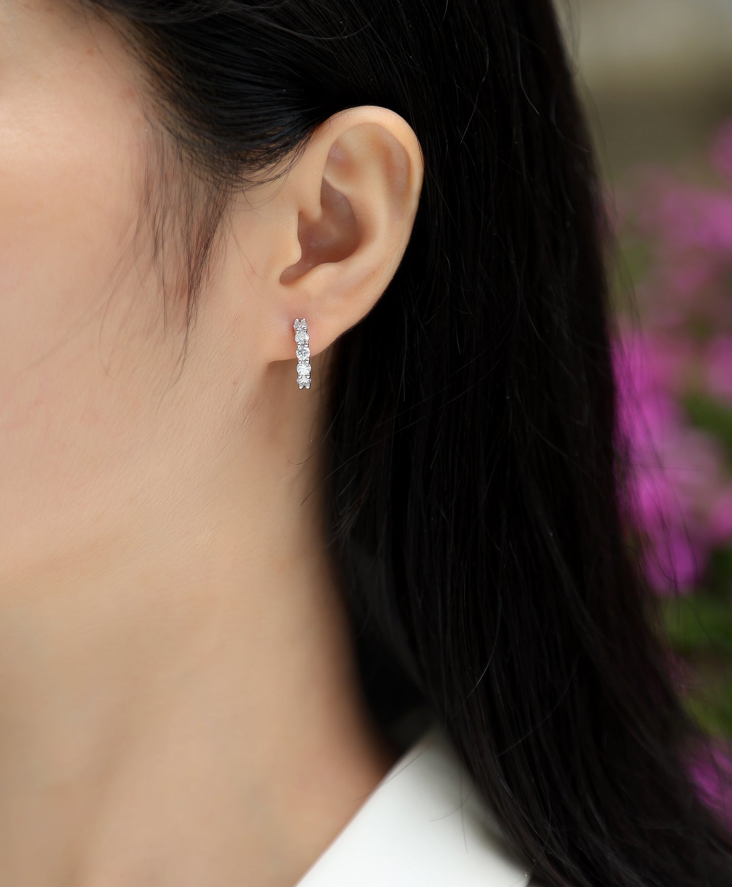 Luxury 0.1CT Moissanite Stud Earrings – S925 Silver