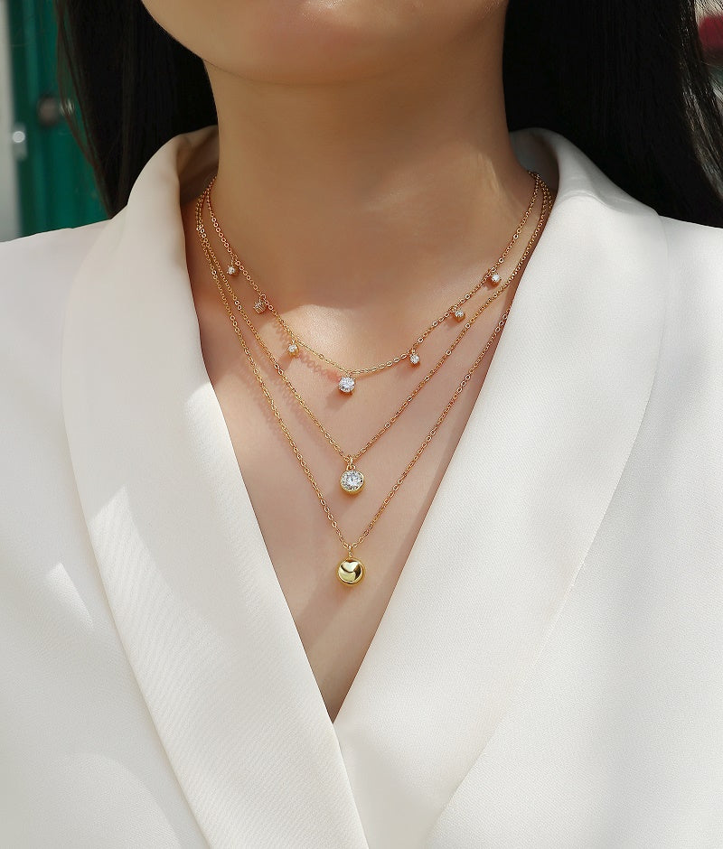 1ct Moissanite Pendant Necklace – S925 Silver, Gold Plated