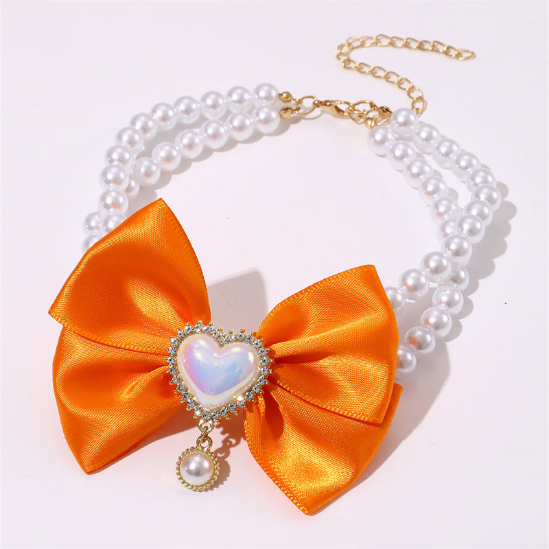 Princess Style Heart-Shape Pet Necklace – Cute Jewelry for Dogs & Cats