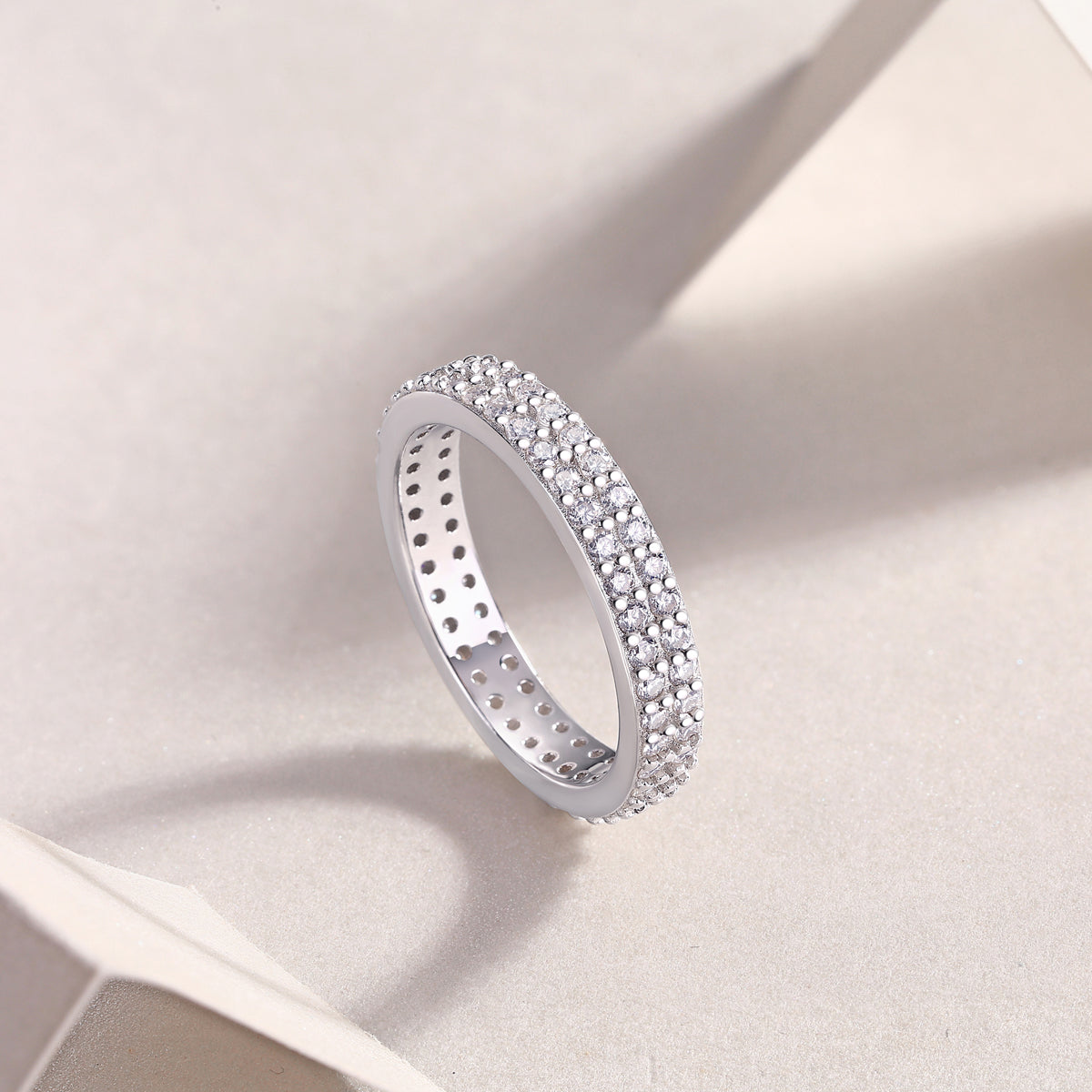 Luxury Starlight Moissanite Ring – S925 Silver