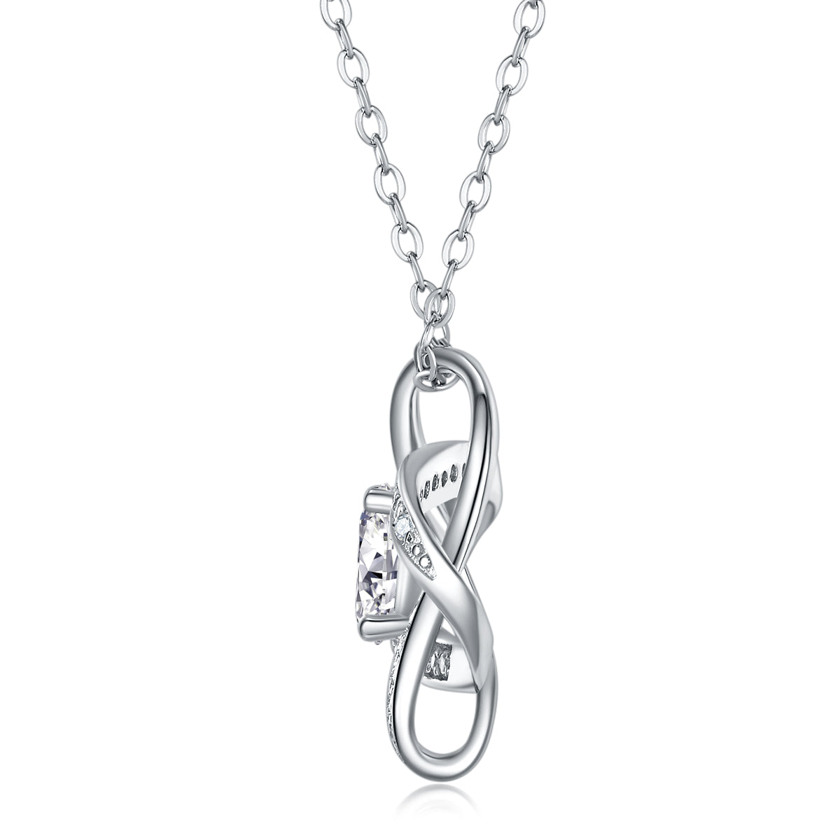 Luxury Moissanite Circle Pendant Necklace – S925 Silver