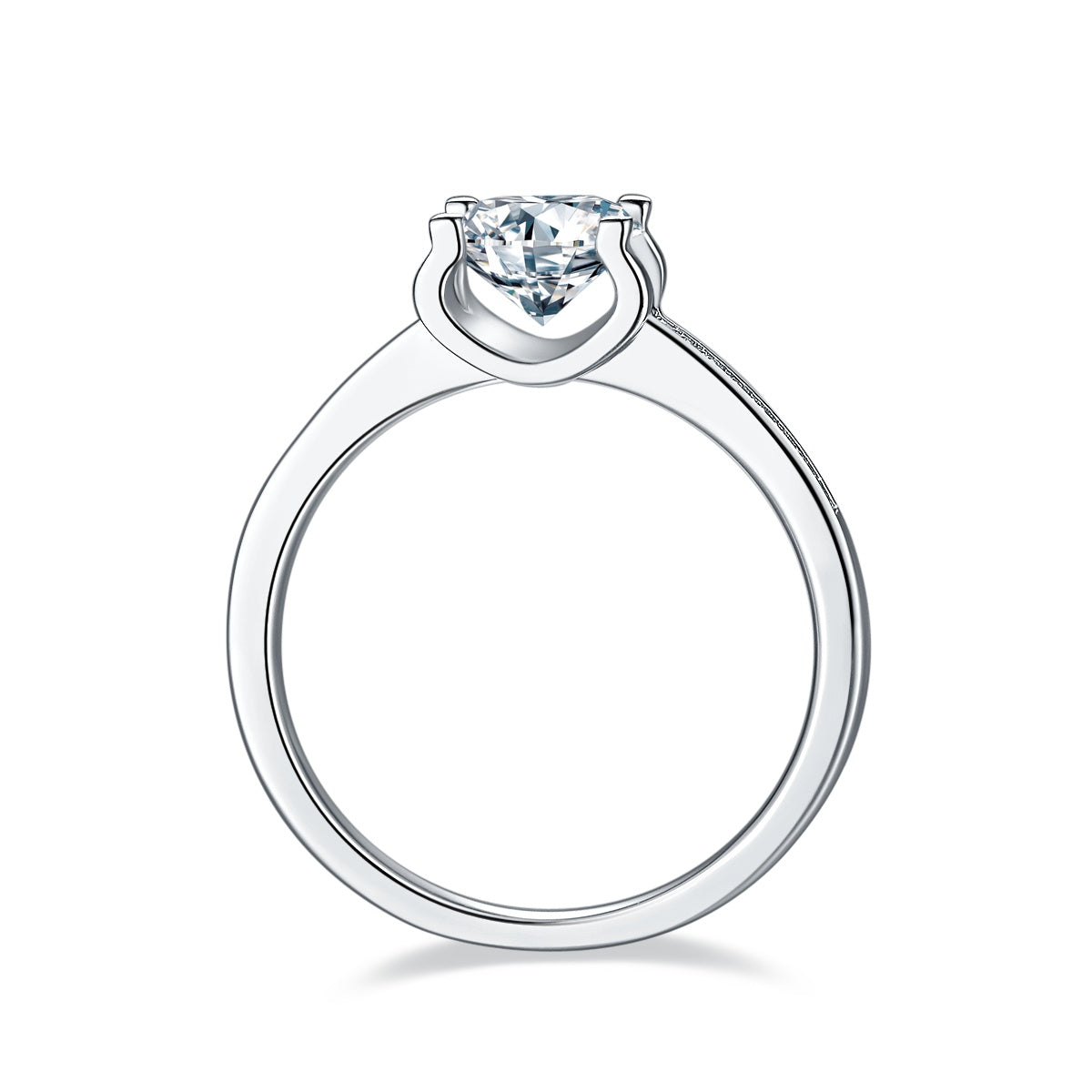 Luxury 1CT Claw Moissanite Ring – S925 Silver