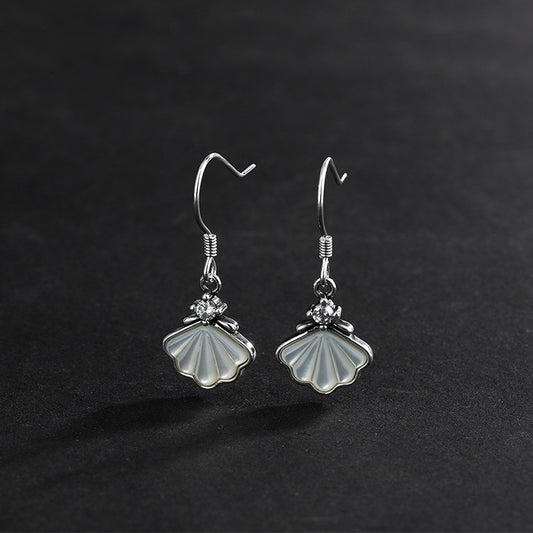 S925 Sterling Silver Shell Ear Clip Earrings for Women