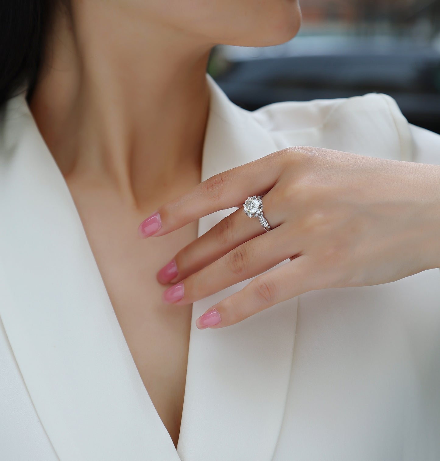 Luxury 2CT Moissanite Ring – S925 Silver