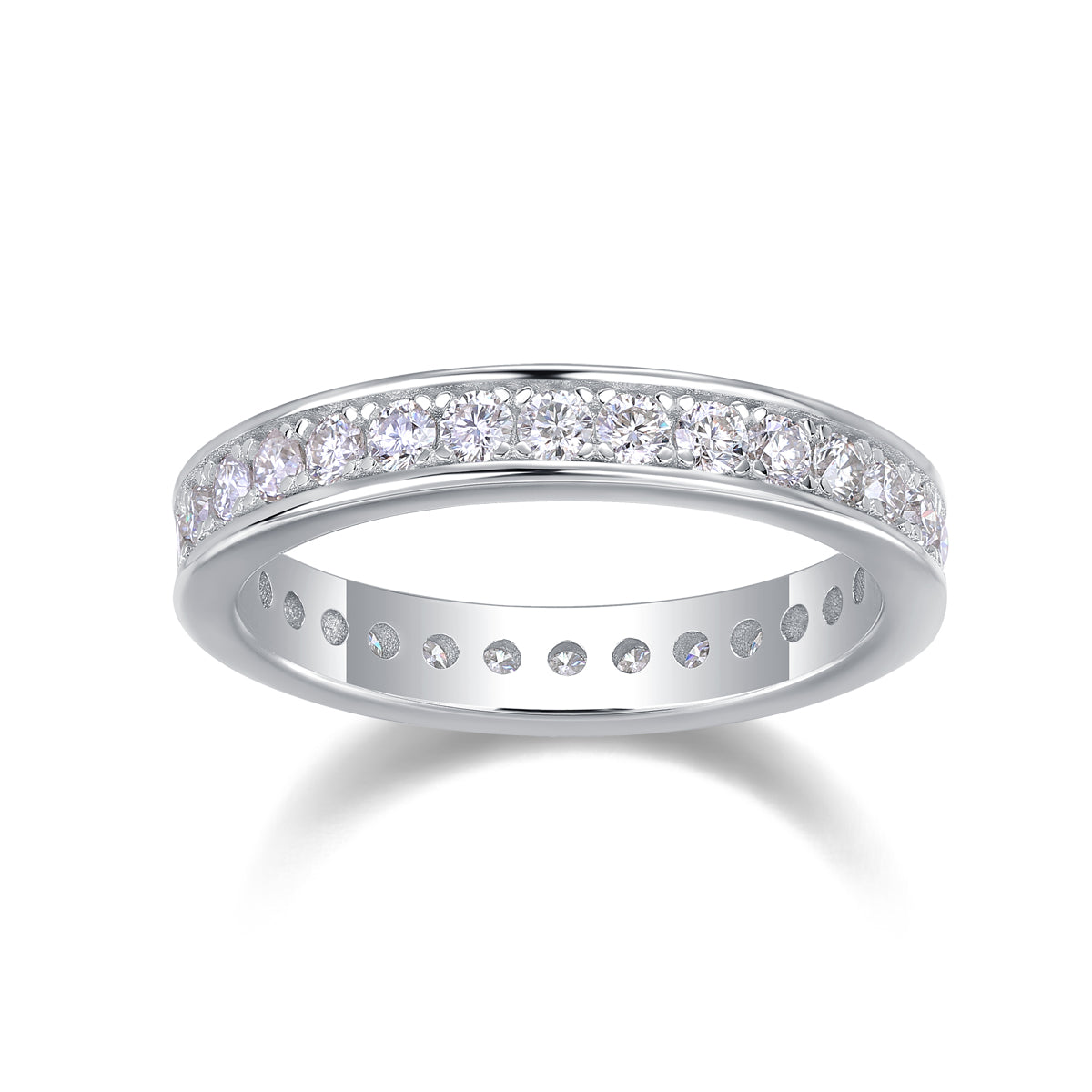 Luxury Moissanite Trajectory Ring – S925 Silver