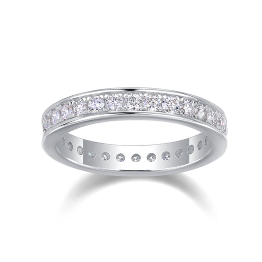 Luxury Moissanite Trajectory Ring – S925 Silver
