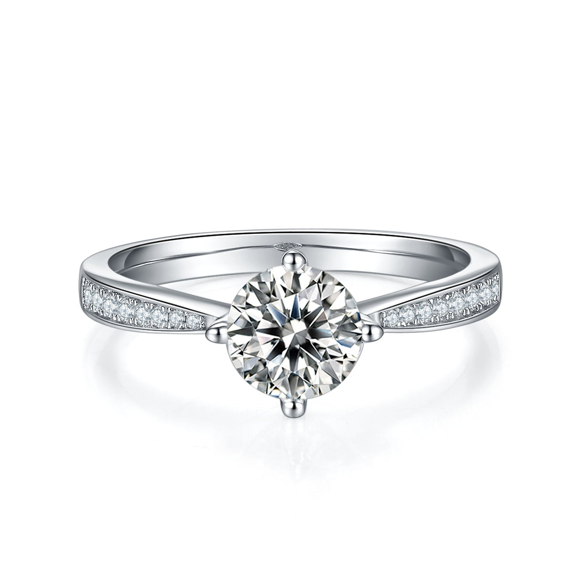 Luxury 1CT Moonlight Moissanite Ring – S925 Silver