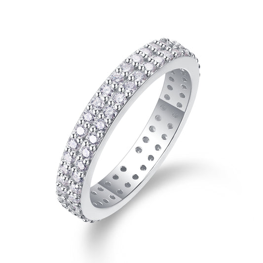 Luxury Starlight Moissanite Ring – S925 Silver