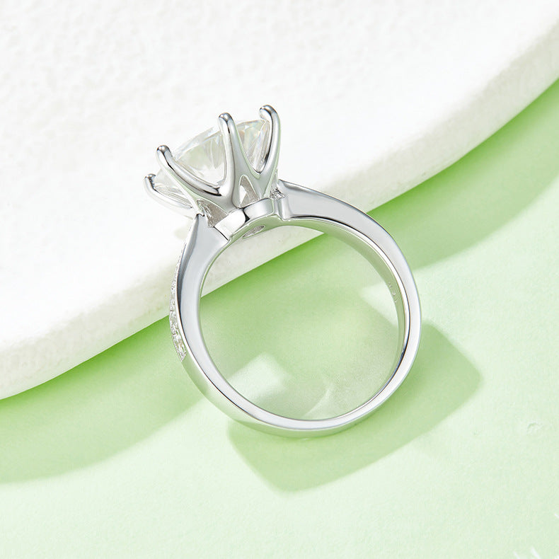 Luxury 5CT Moissanite Ring – S925 Silver