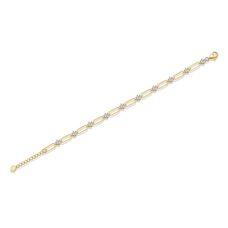 Luxury Moissanite Bracelet – S925 Gold Plated