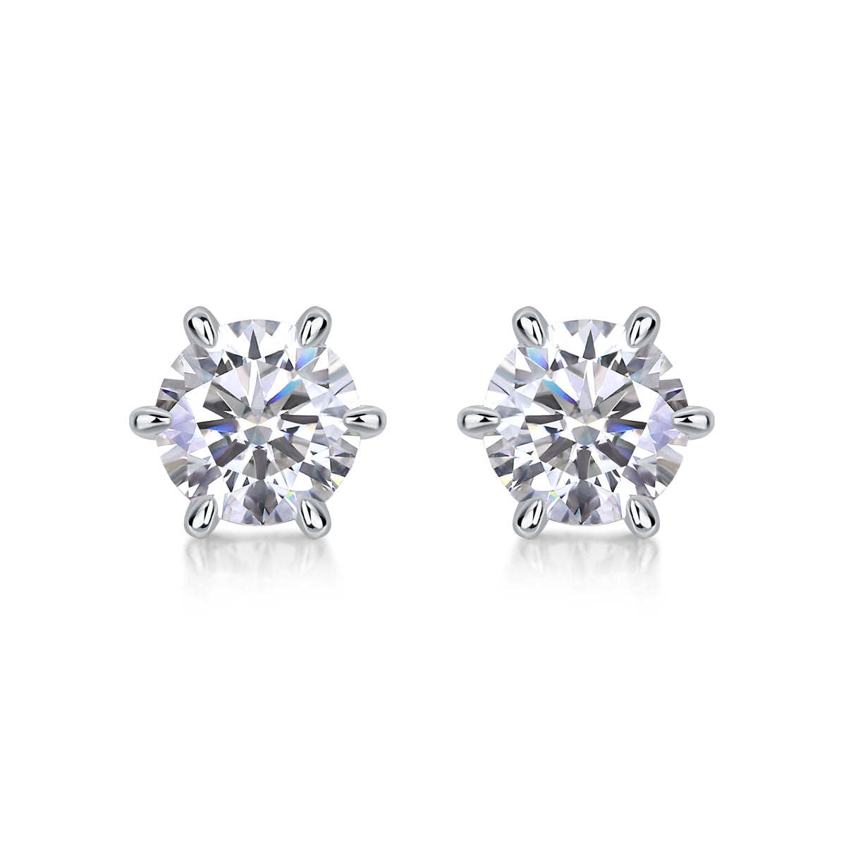 Luxury 1CT Moissanite Stud Earrings – S925 Silver