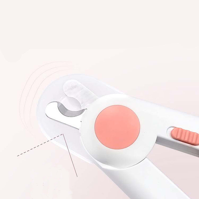 LED Pet Nail Clippers – Safe Stainless Steel Nail Trimmer with Non-Slip Handle for Dogs & Cats