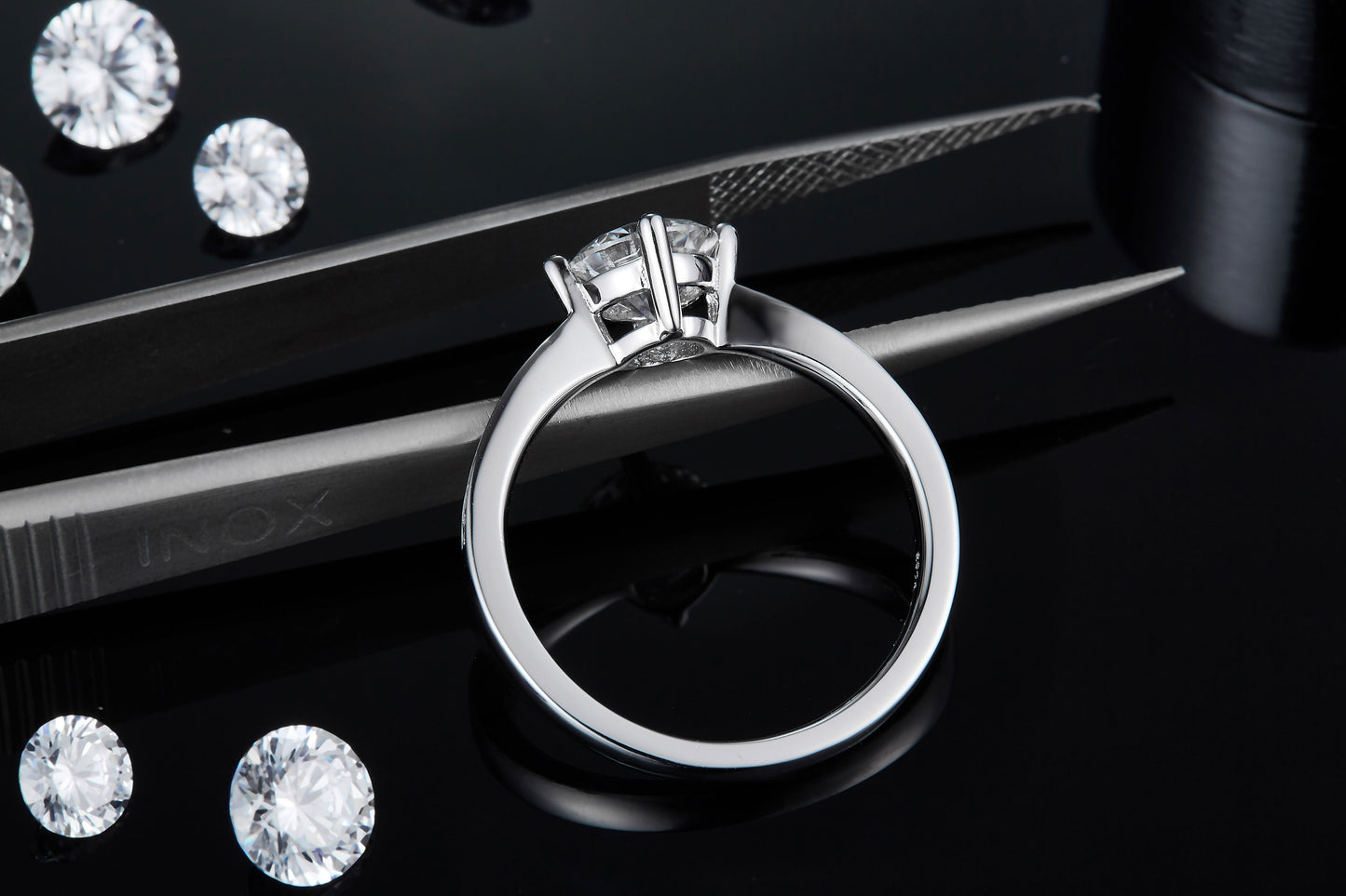 Luxury 1CT Moonlight Moissanite Ring – S925 Silver