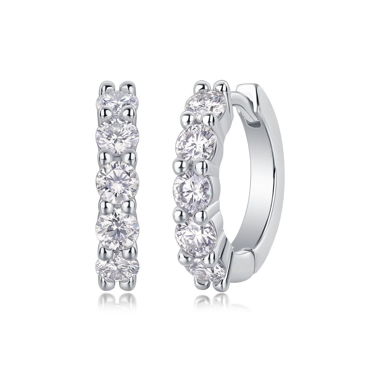 Luxury 0.1CT Moissanite Stud Earrings – S925 Silver