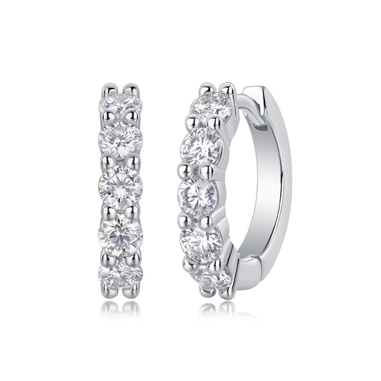 Luxury 0.1CT Moissanite Stud Earrings – S925 Silver