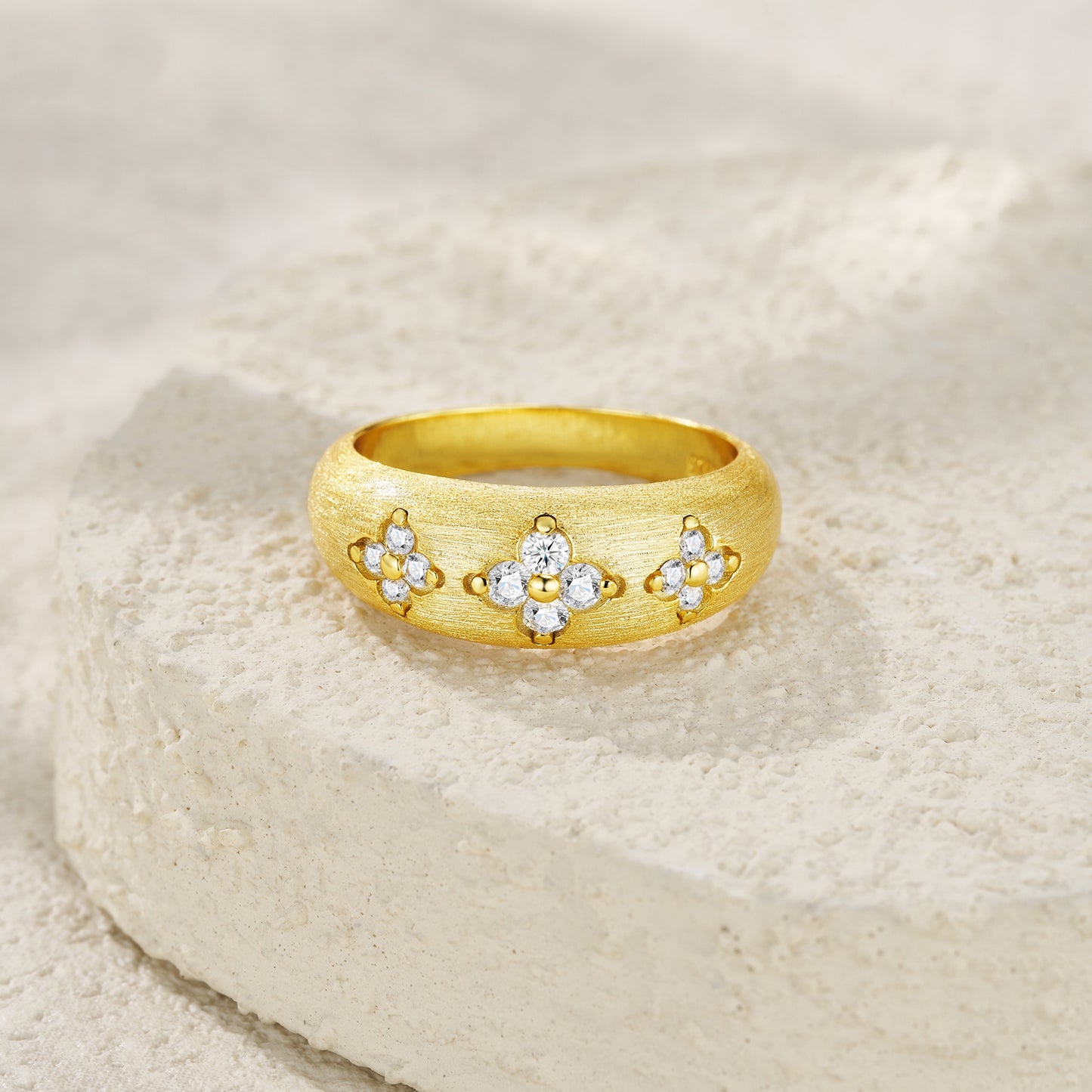 Moissanite Ring (gold plated)