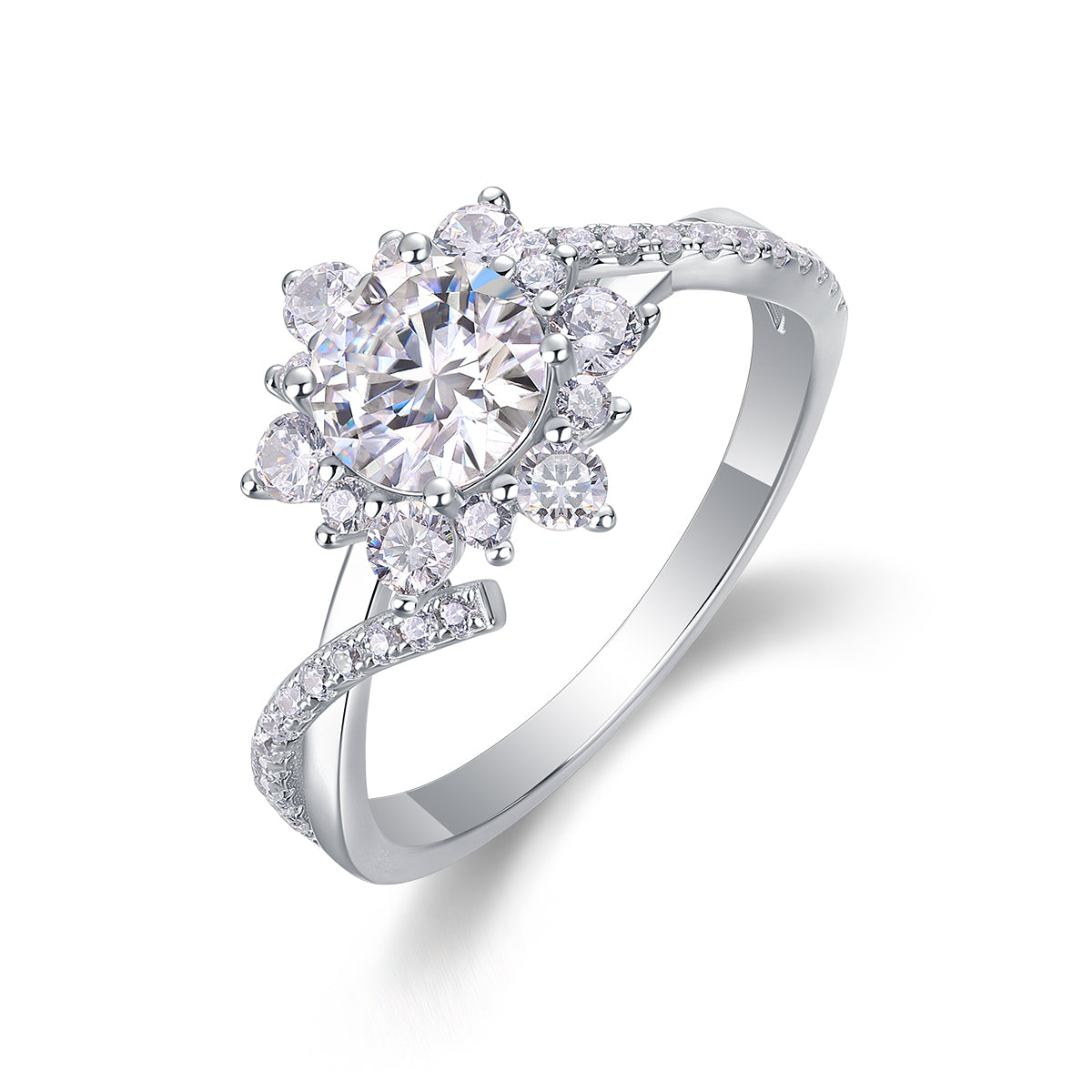 Luxury 1CT Moissanite Hidden Poetry Ring – S925 Silver
