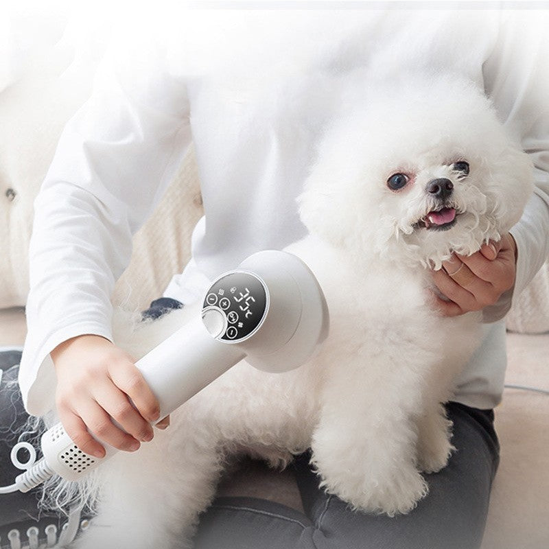 2-in-1 Pet Hair Dryer & Grooming Comb – Quiet & Safe for Dogs & Cats