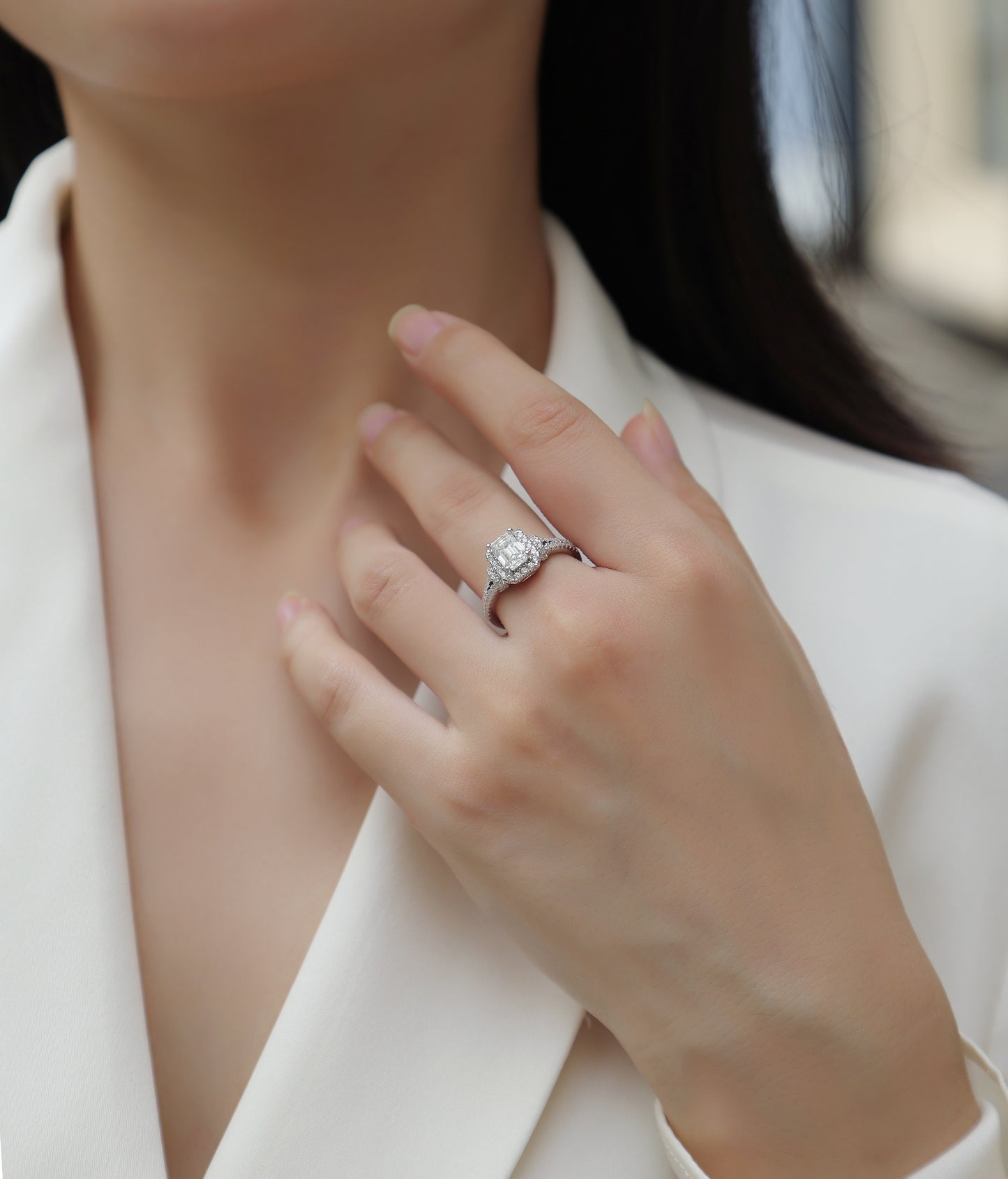 Luxury Moissanite Dream Ring – S925 Silver