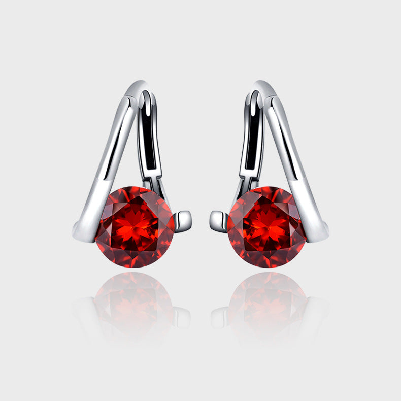 925 Sterling Silver Ins Vintage Exaggerated Earrings Female Earrings
