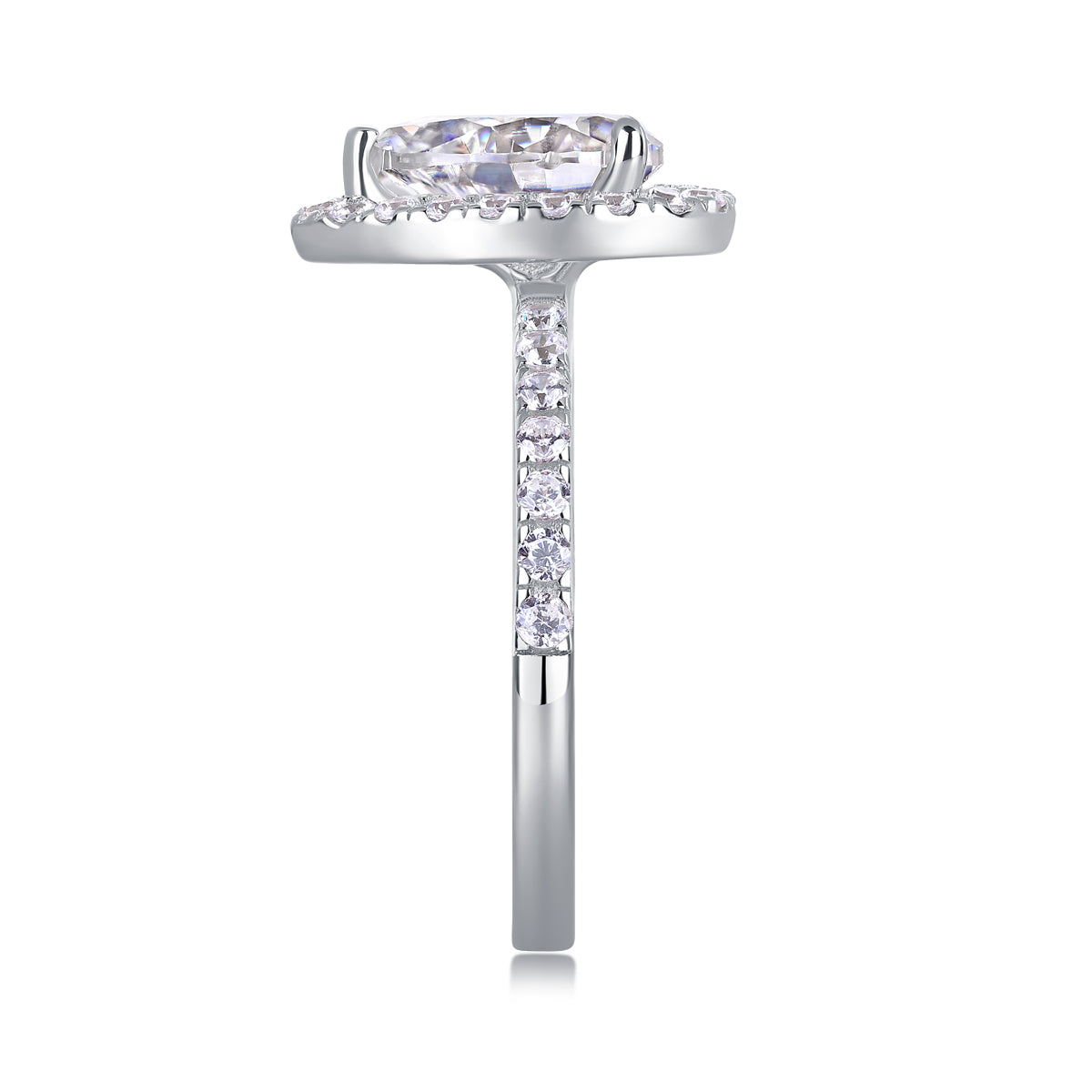 Luxury Electric Moissanite Ring – S925 Silver