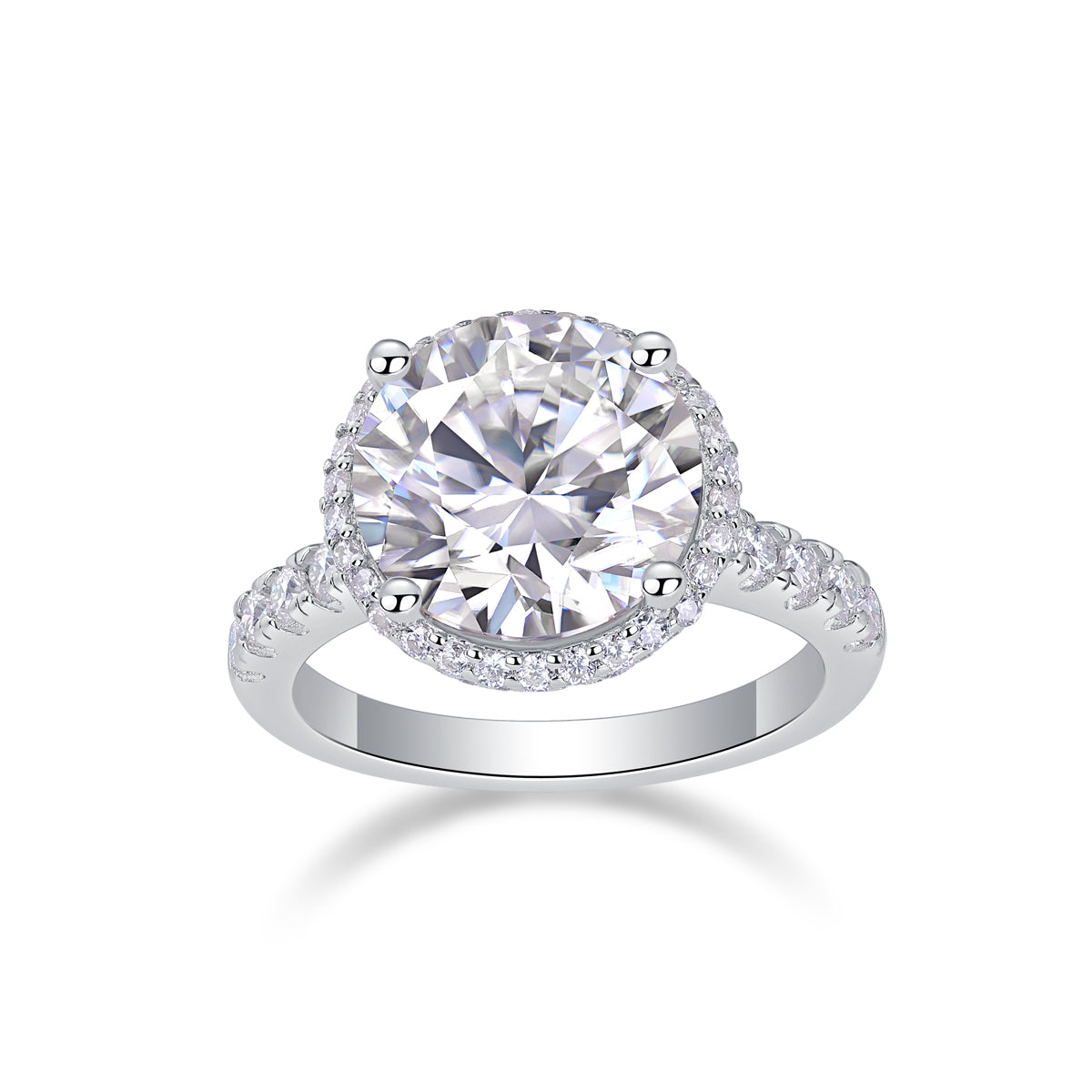 Luxury 5CT Starry Sky Moissanite Ring – S925 Silver