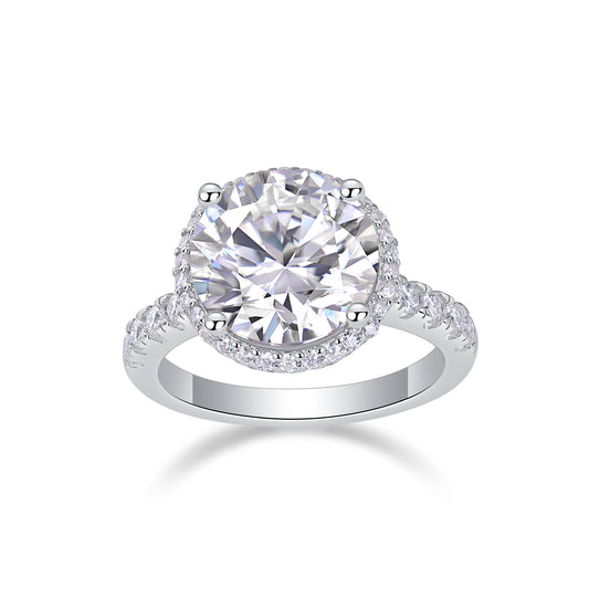 Luxury 5CT Starry Sky Moissanite Ring – S925 Silver