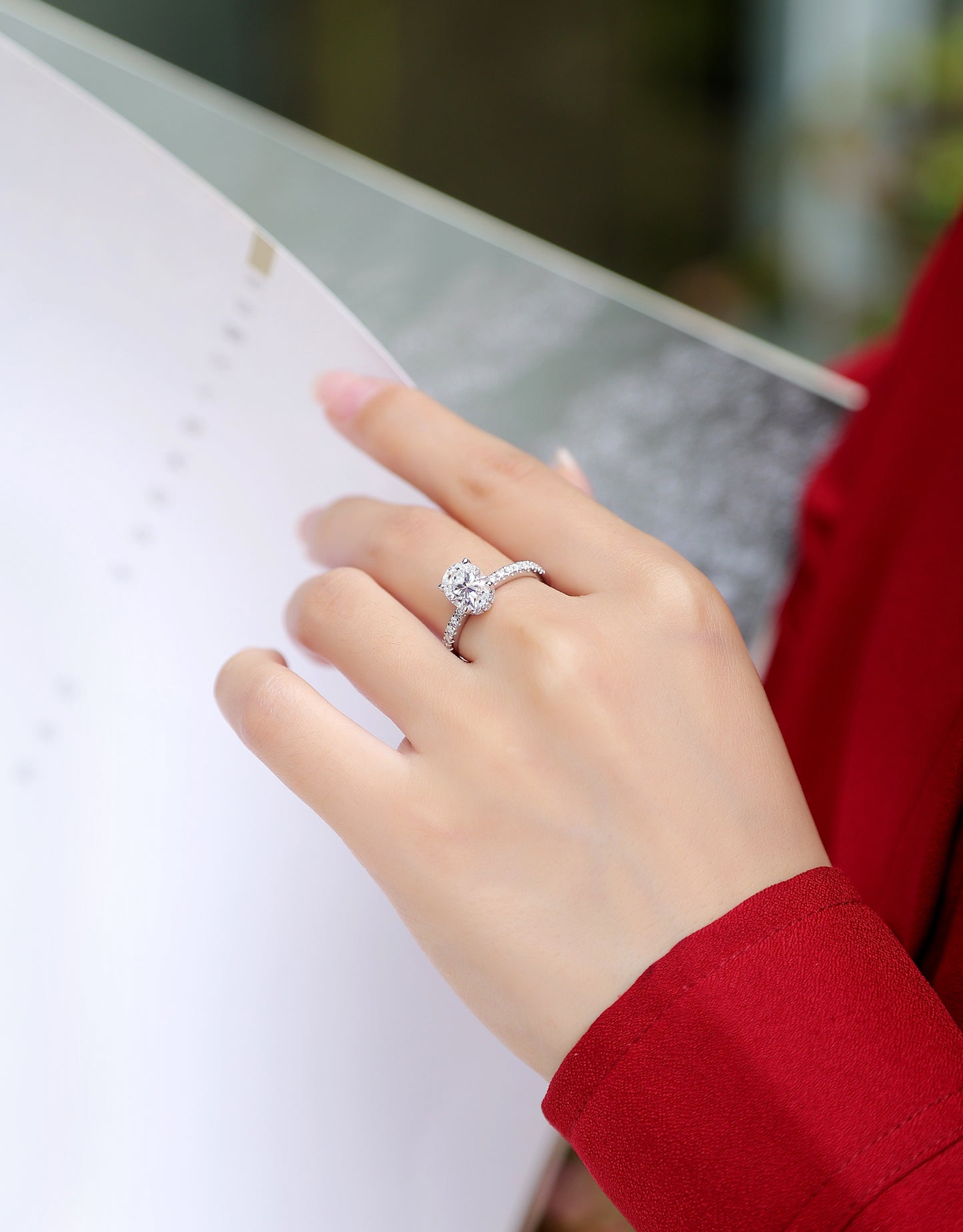 Luxury Moissanite Cinderella Ring – S925 Silver