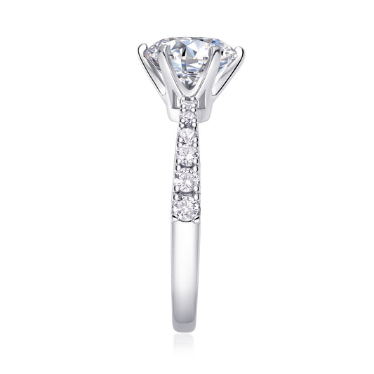 2 Carat Moissanite Wedding Ring Set – S925 Silver
