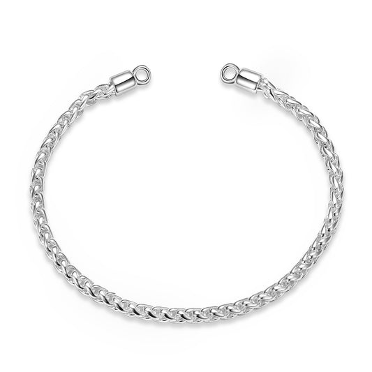 S925 Sterling Silver Basic Keel Chain Without Buckle Hollow Single Chain Bracelet Diy Accessories