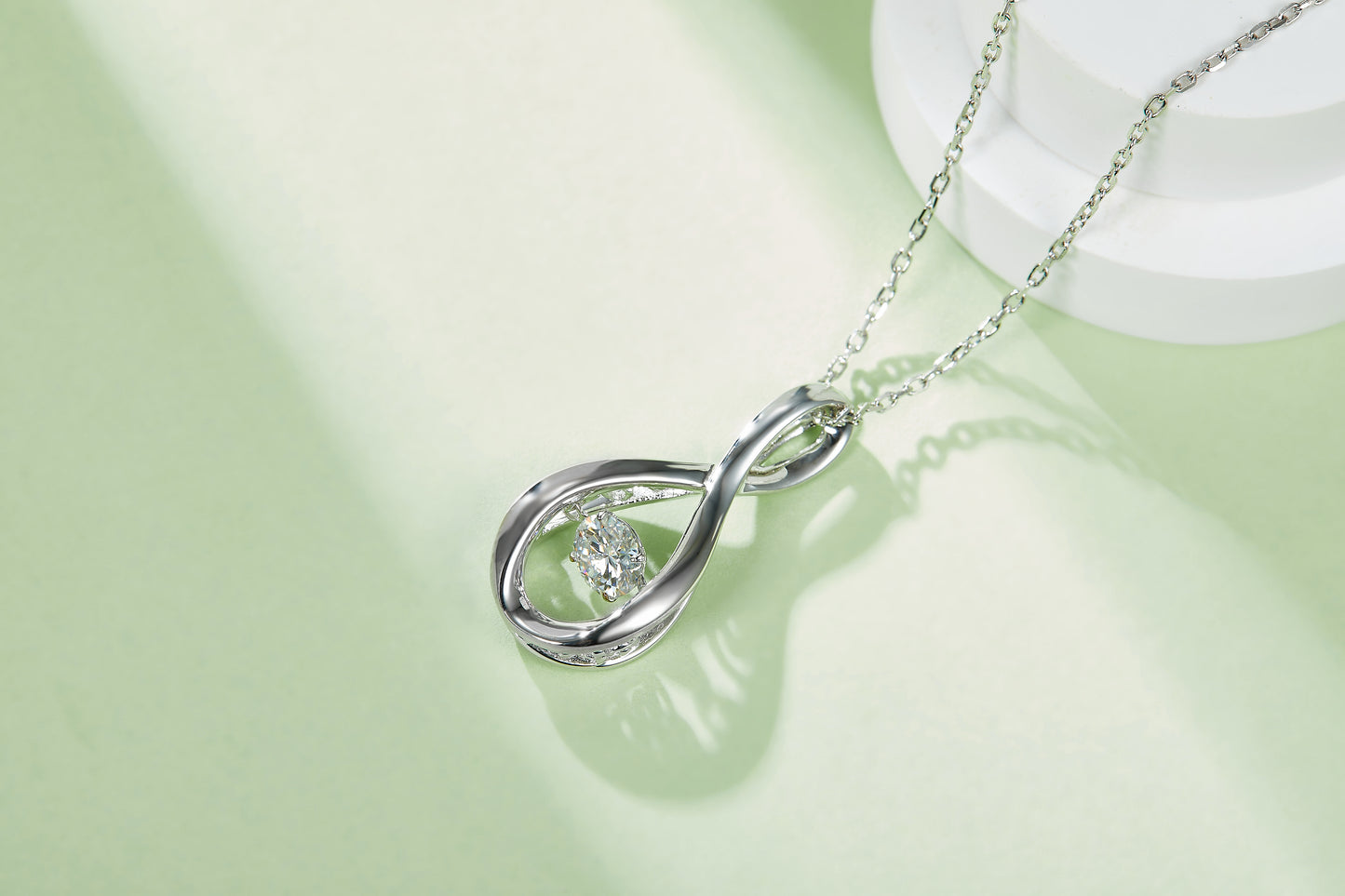Luxury Moissanite Pendant Necklace – S925 Silver