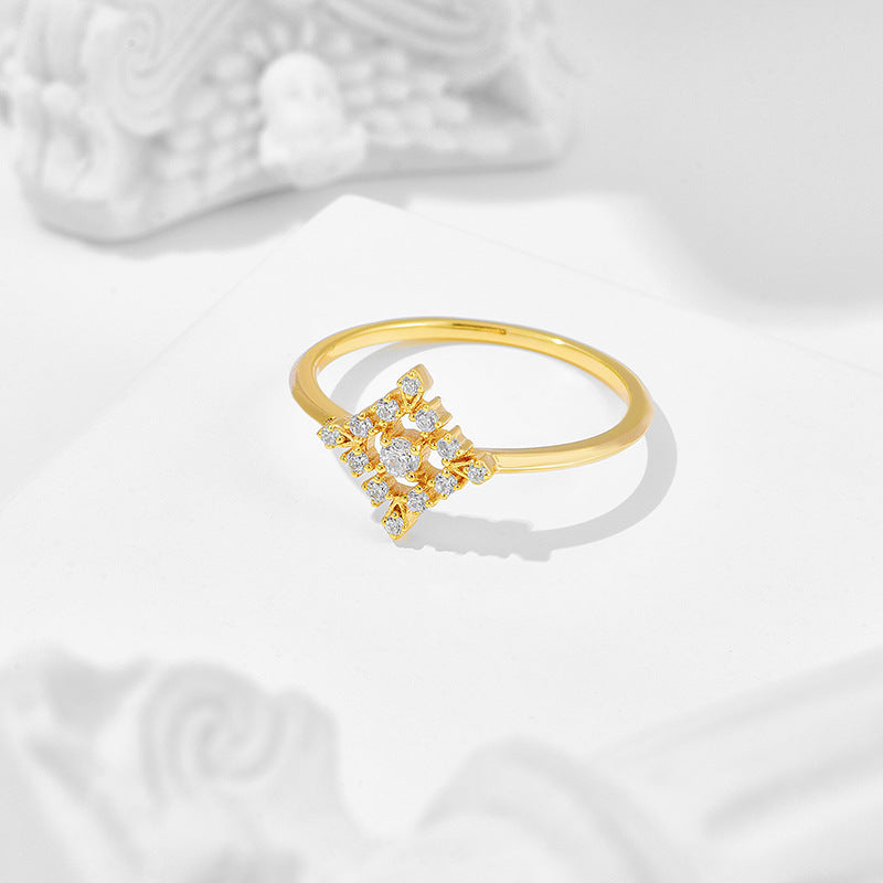 Japanese Art Retro Diamond Ring