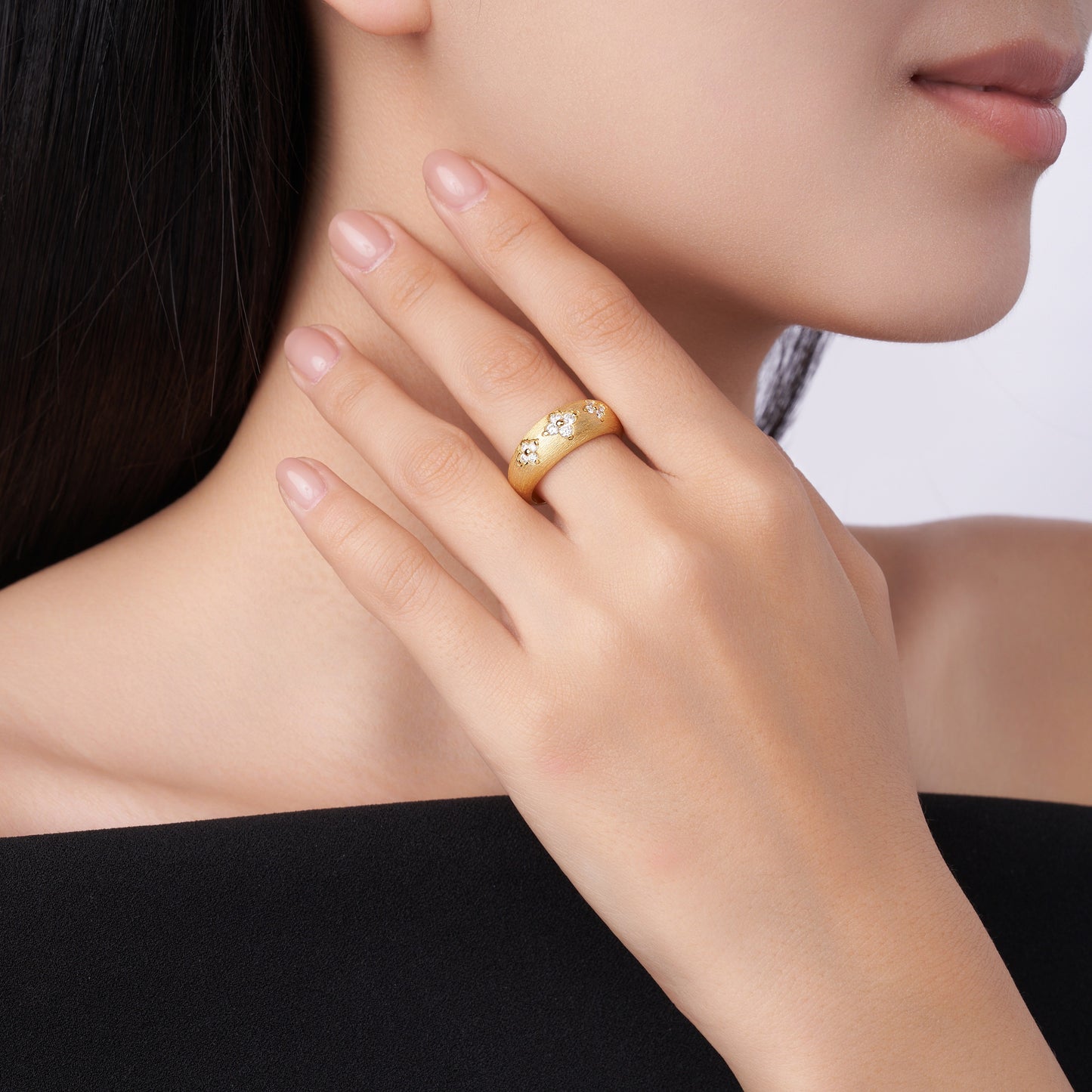 Moissanite Ring (gold plated)