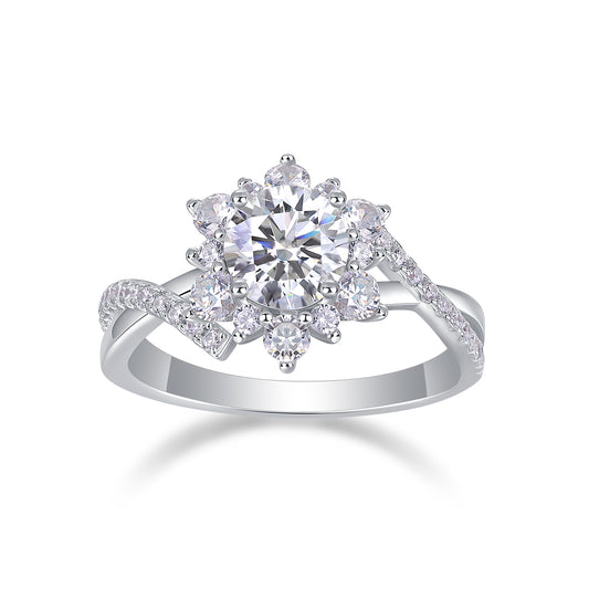 Luxury 1CT Moissanite Hidden Poetry Ring – S925 Silver