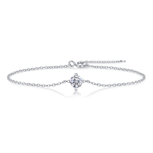 Luxury Cross Moissanite Bracelet – S925 Silver