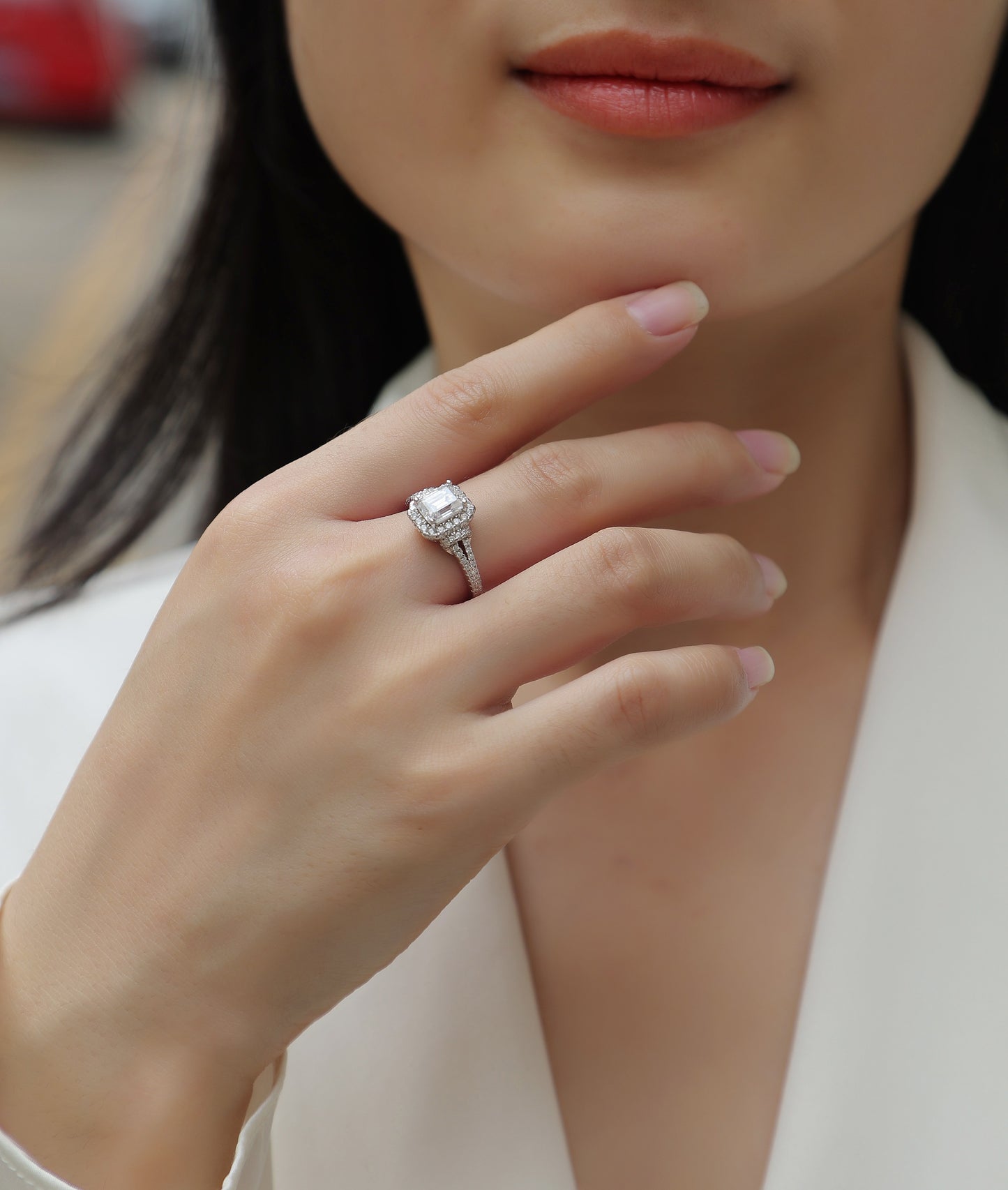Luxury Moissanite Dream Ring – S925 Silver
