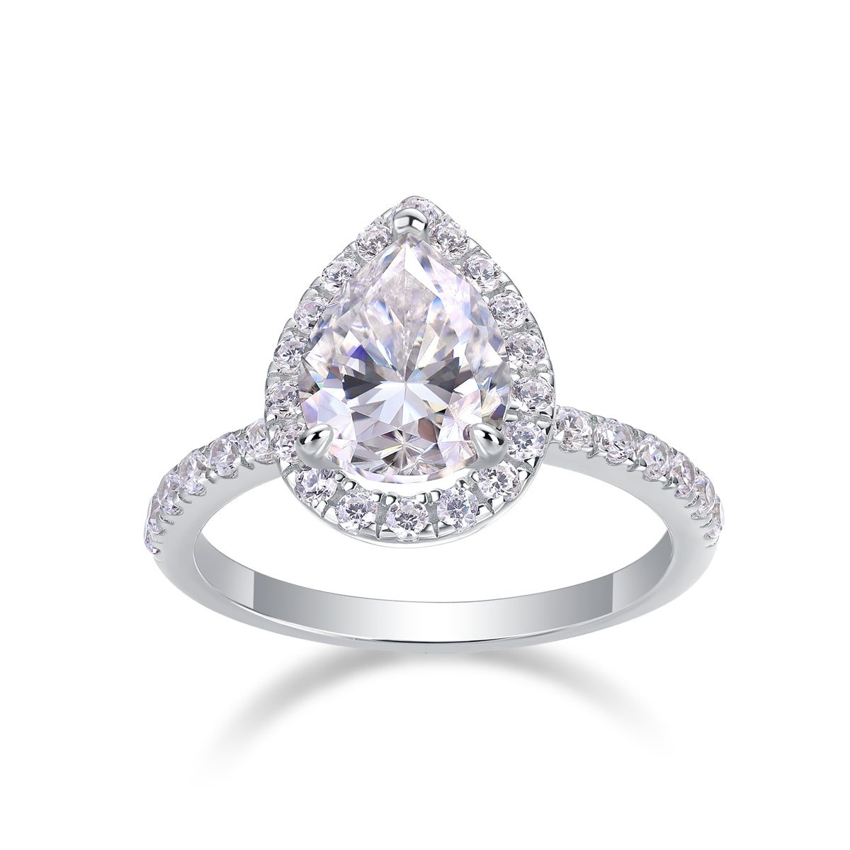 Luxury Electric Moissanite Ring – S925 Silver