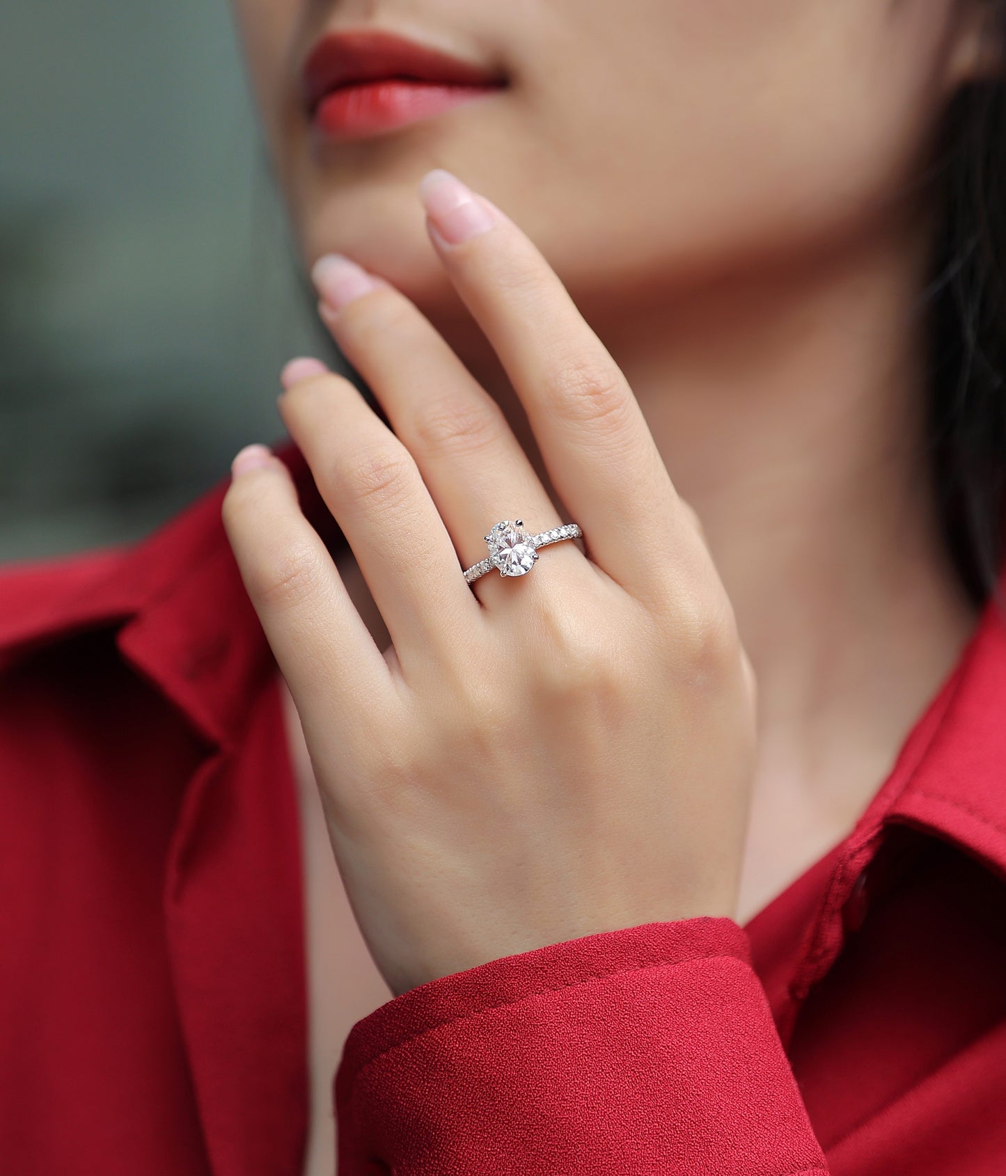 Luxury Moissanite Cinderella Ring – S925 Silver