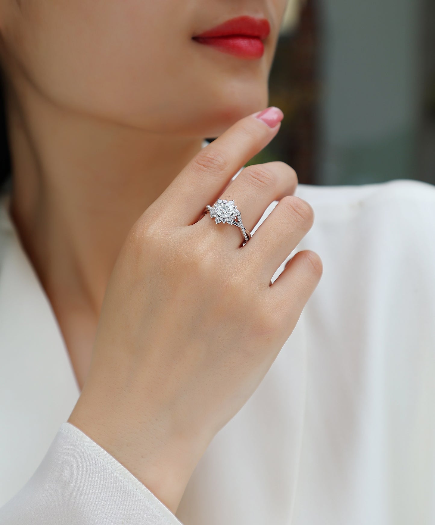 Luxury 1CT Moissanite Hidden Poetry Ring – S925 Silver