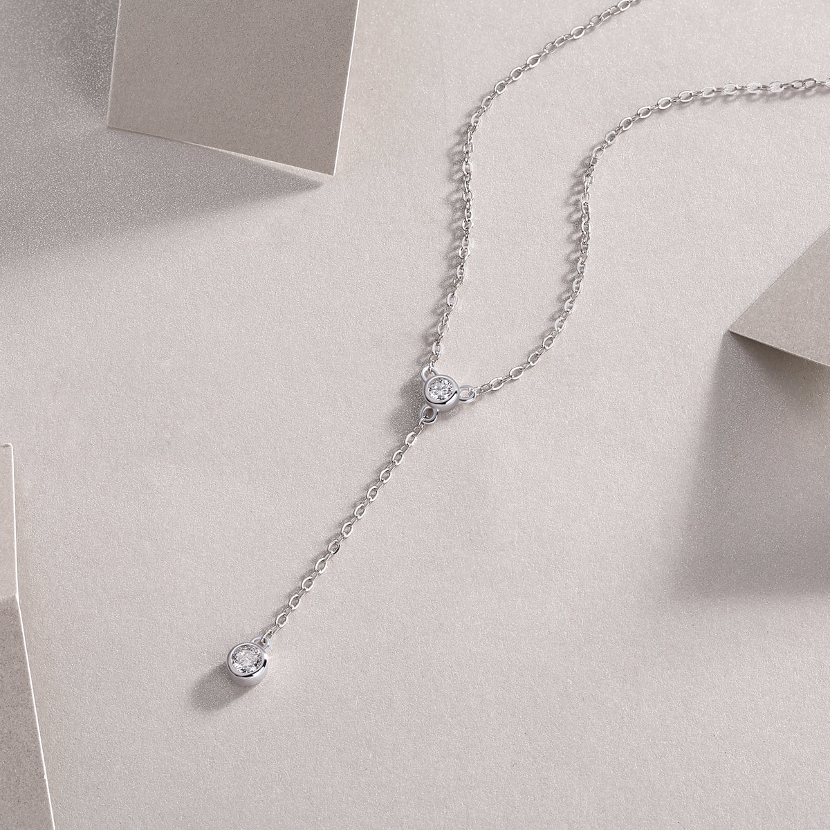 Tassel – Moissanite Pendant Necklace (S925 Silver, Platinum Plated)